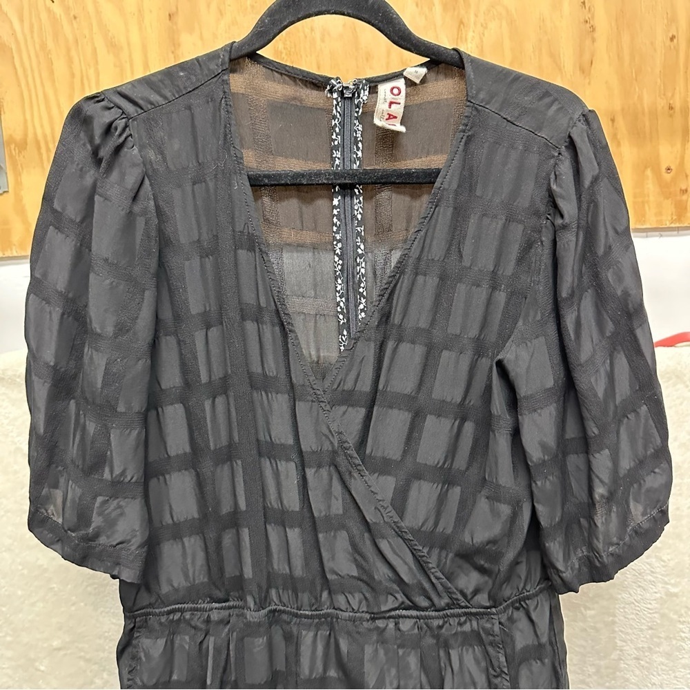 ANTHROPOLOGIE Dolan Left Coast Maia Surplice Jumpsuit M Missing Belt - Picture 8 of 10